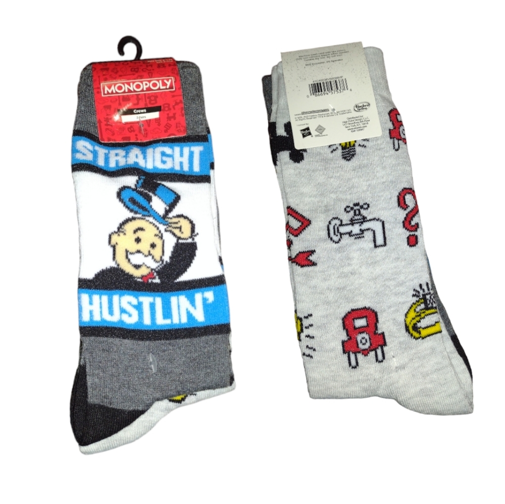 MONOPOLY Socks  Hasbro “Straight Hustlin’” Uncle Pennybags